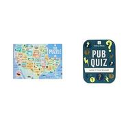 USA Jigsaw Puzzle 1000pk & Pub Quiz Card Game - Great Puzzle Night Bundle