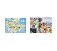 USA Jigsaw Puzzle & Dog Jigsaw Puzzle Double Puzzle Bundle