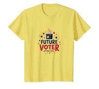 USA Kids Future Voter Patriotic Stars Election Graphic T-Shirt, Kids, Lemon, 8 Years