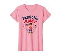 USA Kids Patriotic Kiddo American Flag Stars Fireworks T-Shirt, Women, Pink, XXL