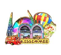 USA Kissimmee Magnet Fridge Magnet Wooden 3D Landmarks Travel Collectible Souvenirs Decoration Handmade