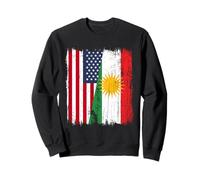 USA Kurdistan Half Flag American Kurdish Jersey Sweatshirt