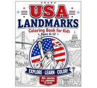 USA LANDMARKS COLORING BOOK: LEARN FACTS AND COLOR (WORLD EXPLORER SERIES)