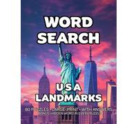 USA Landmarks Word Search: 80 National Parks, Volcanoes & Historic Sites-Themed Large-Print Puzzles For Adults- 1,600+ Words to Find - Includes Answer Keys & Bonus Quiz Word (GridQuest)