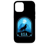 USA Live Love Explore Howling Wolf Design Case for iPhone 12/12 Pro