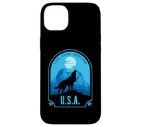 USA Live Love Explore Howling Wolf Design Case for iPhone 14 Plus