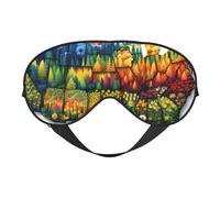 USA Map Floral States Sleep Mask, Eye Masks for Sleep Double-Sided, Sleep Masks for Women Men, Blackout Eye Covers for Sleeping, Travel