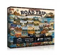 USA Map Puzzles for Adults 1000 Pieces, American Road Trip Jigsaw Puzzle | Us States Puzzle 50 States Landmarks,Vintage Route 66 Puzzle National Parks Scenic,Travel Map Puzzle United States Landscape