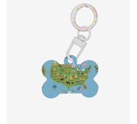 USA Map with Icons Printed Printing Bone Shaped Dog Tag Pet Id Tags,Acrylic Dog Tags Cat Tags with Ring for Dog Cat,Pendant Crafts