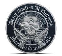 USA Marine Corps Challenge Coin - Death Smiles at Everyone Ideal Gift for Marines and Supporters