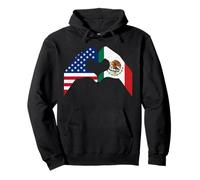 USA Mexico Heart Hands Mexican American Mexico City Pride Pullover Hoodie
