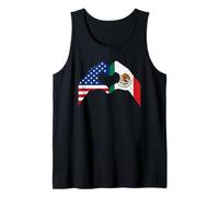USA Mexico Heart Hands Mexican American Mexico City Pride Tank Top