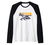 USA Military Warbird B58 Hustler Supersonic Airplane Raglan Baseball Tee