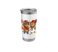 USA Morocco Flag Proud Moroccan American Roots Stainless Steel Insulated Tumbler