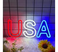 USA Neon Signs for Wall Decor, Barber Neon Lights Led Business Signs Suitable for Hair Salon Barber Art Decor Gift for Family, Friends and Boys, 16.73 * 10.4In