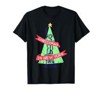 USA New York City Statue Of Liberty Christmas Tree T-Shirt