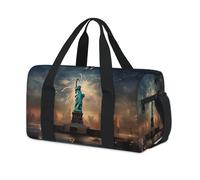 USA New York Landscape Sports Duffel Bag Weekend Overnight Bag Tote Holdall Casual Travel Gym Duffel Bags for Kids Girls Boys Women Men