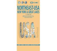 USA 5 NE, NY and Great Lakes: Northeast USA, Central East Coast, Washington D.C., New York City, Greater Boston, Boston (Borch Map)