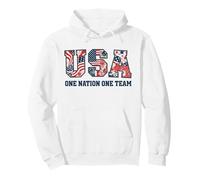 USA One Nation One Team Soccer Fan 2026 Pullover Hoodie