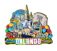 USA Orlando Wooden Magnet 3D Fridge Magnets Travel Collectible Souvenirs Decorations Handmade Crafts-4