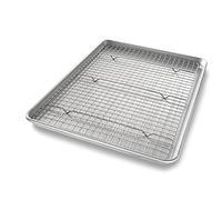 USA Pan 1606CR Half Sheet Baking Pan and Bakeable Nonstick Cooling Rack, Metal