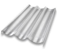USA Pan Bakeware Aluminized Steel Perforated French Baguette Bread Pan, 3-Loaf