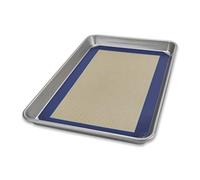 USA Pan Bakeware Nonstick Quarter Sheet Pan and Silicone Mat Set