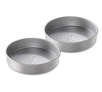 USA Pan Bakeware Round Cake Pan, 9 inch, Nonstick & Quick Release Coating, Made in The USA from Aluminized Steel, Set of 2