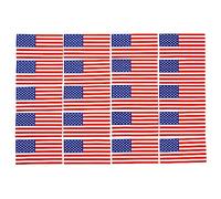 USA Patches of The American Flag, Easy to Apply, Decorative, Iron on or sew on, Military Army Uniform Emblems, Size 3.12 x 1.63 Inches (RED, White, Blue) (20)