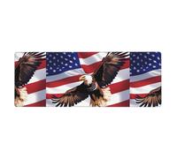 USA Patriotic Eagle with American Flag Mouse Pad 12x31.5in - Extra-Large Desk Mat