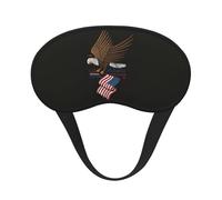 USA Patriotic Eagle with American Flag Print Blindfold Sleep Mask, 100% Block Light Eye Sleep Shade Cover Eye Masks with Adjustable Strap