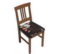 USA Patriotic Eagle with American Flag Square Stool Covers Two Pieces Stretch Bar Stool Seat Covers Removable Chair Cover Protector Soft Milk Silk Stool Slipcover Washable Square Stool Cushion Cover