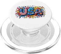 USA Patriotic Pop Art Graffiti Style American Flag Freedom PopSockets PopGrip for MagSafe