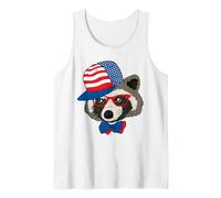 USA Patriotic Raccoon 4th Of July Independence Day Tank Top
