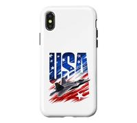 USA Plane 4th Of July American 5th Generation Fighter Jet Case for iPhone X/XS