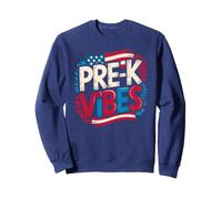 USA PRE-K School VIBES Bruh We Back Patriotic Teacher Little Sweatshirt