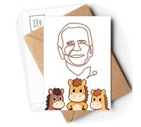 USA President Individual Biden Art Profile Postcards Envelopes Cards Mailing Year Horse