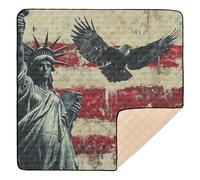 USA Presidents Day American Flag_1 Cute Foldable Baby Play Mat for Floor Non-Toxic Baby Kick Crawling Mat for Babies Infants Toddlers, 50'' x 50''