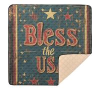 USA Presidents Day Bless The USA_2 Soft Padded Baby Playmat for Floor Lightweight Playroom Activity Mat for Baby Toddler Infant, 50'' x 50''