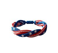USA Pride Woven Bracelet, Wear Your American Spirit! Handcrafted Red, White & Blue Patriotic Wristband, Aatriotic Bracelet, American Flag (A)