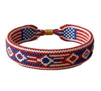 Usa Pride Woven Bracelet,Wear Your American Spirit,Red White And Blue Bracelets, Patriotic Bracelets,American Flag,Handcrafted Aatriotic Bracelet (Style C)