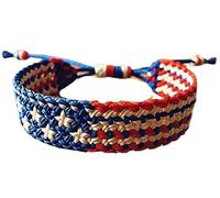 Usa Pride Woven Bracelet,Wear Your American Spirit,Red White And Blue Bracelets, Patriotic Bracelets,American Flag,Handcrafted Aatriotic Bracelet (Style D)