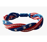 Usa Pride Woven Bracelet,Wear Your American Spirit,Red White And Blue Bracelets, Patriotic Bracelets,American Flag,Handcrafted Aatriotic Bracelet (Style A)