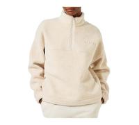 USA Pro Womens Borg Funnel 1/4 Zip Fleece Top Cream 14