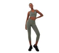 USA Pro Womens Core Seamless Crop Sports Bra Light Khaki L