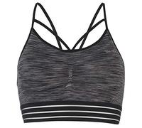 USA Pro Womens Padded Seamless Crop Top Charcoal 10 (S)