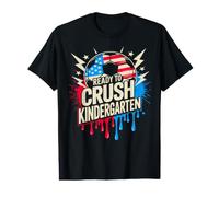 USA Ready Crush Kindergarten Kick Off Soccer Teacher Happy Value Graphic T-Shirt