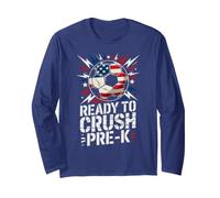 USA Ready Crush PRE-K Kick Off Soccer America Teacher Little Long Sleeve T-Shirt