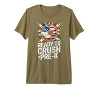 USA Ready Crush PRE-K Kick Off Soccer America Teacher Little Premium T-Shirt