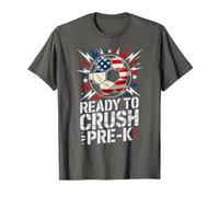 USA Ready Crush PRE-K Kick Off Soccer America Teacher Little T-Shirt